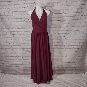DaVinci burgundy bridesmaid dress